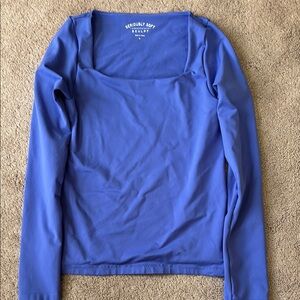 Aeropostale Blue Fitted Long Sleeve Tee